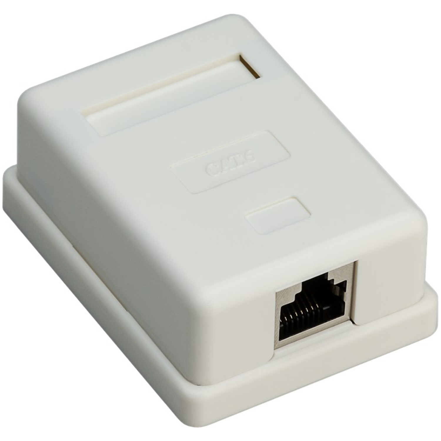 1-ports RJ45 vægmonterings installationsdåse, Cat 6, STP afskærmet