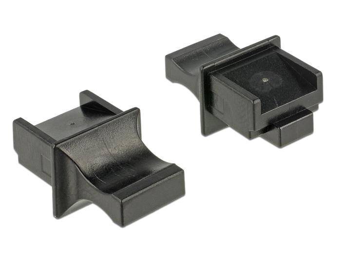 Delock støvkappe til RJ45-stik med håndtag 10 stk. sort