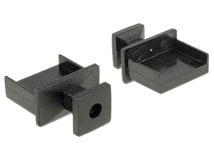 Delock støvdæksel til USB type-A stik med håndtag 10 stk. sort - Delock
