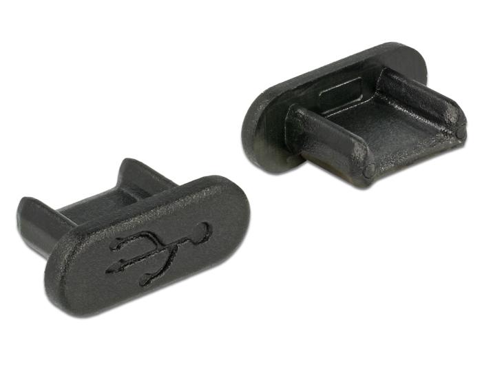 Delock støvbeskyttelsesdæksel til USB 2.0 Micro-B stik uden håndtag 10 stk