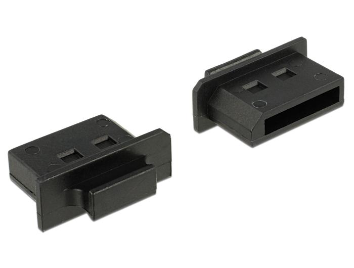 Delock støvhætte til DisplayPort-stik med håndtag 10 stk. sort - Delock
