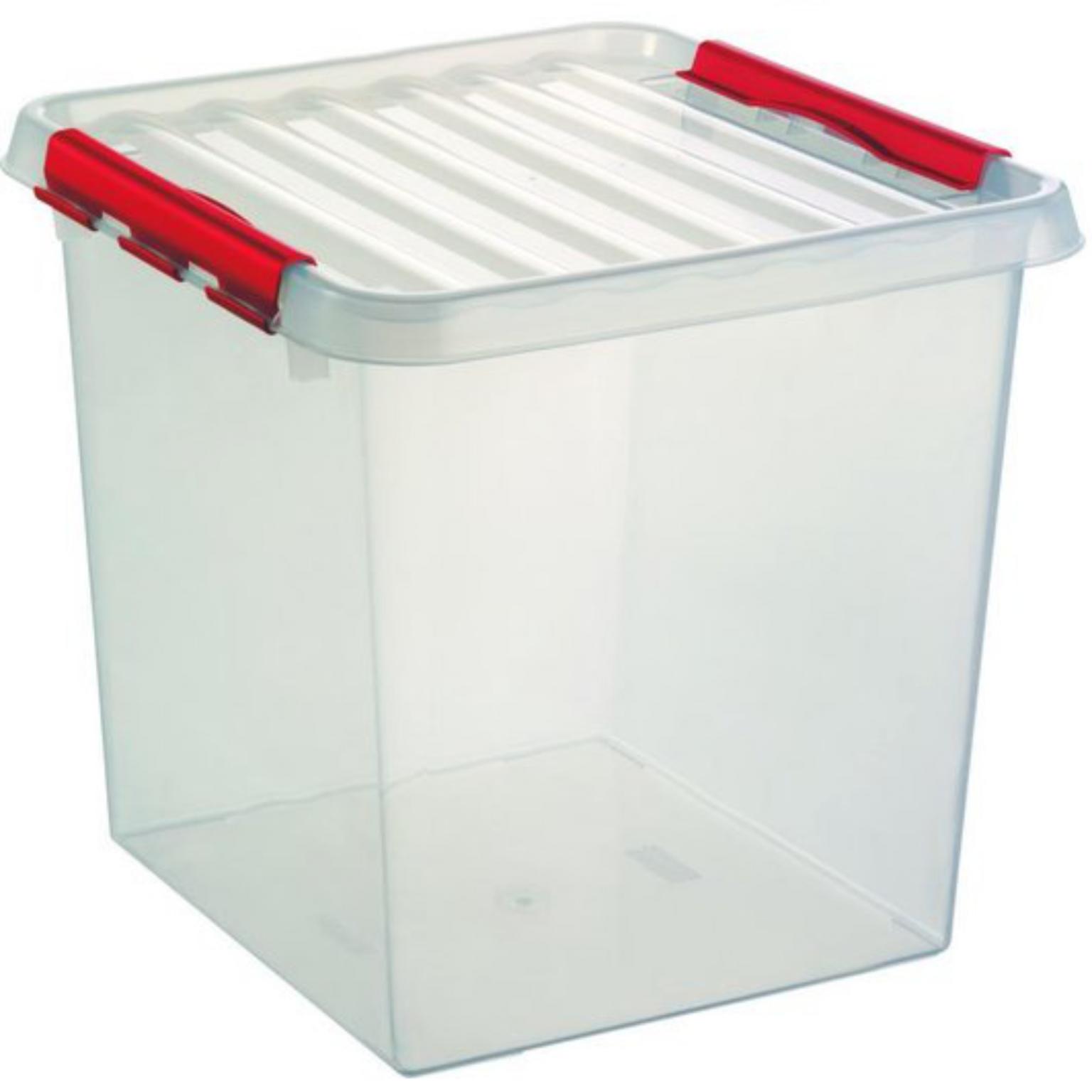 Box 38L transp./rød - Q-line