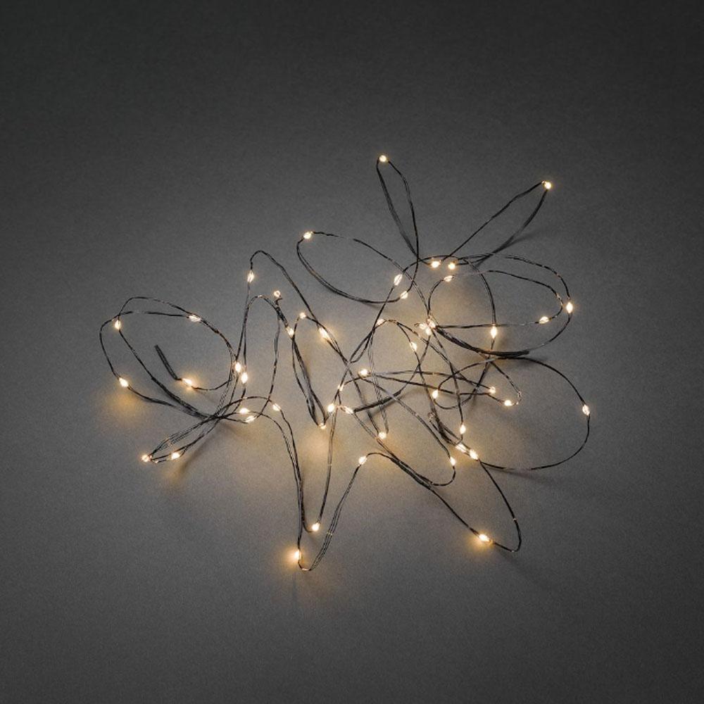 Wire lighting - led-julelys indendørs - 50 lys - 4,9 meter - ekstra varm hvid