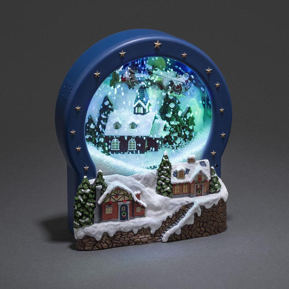 Julehus - led-julelys indendørs - 3 lys - 23 x 26 cm - flerfarvet