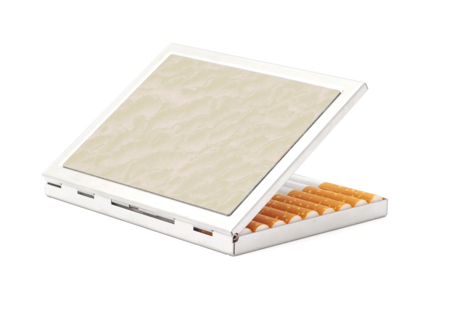 Etui til 9 cigaretter Metal (hvid/cremefarvet #9) - Kein Hersteller