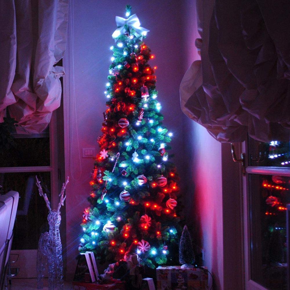 Twinkly-juletræslys - indendørs og udendørs LED-juletræslys - 105 lys - 10,5 meter - RGB