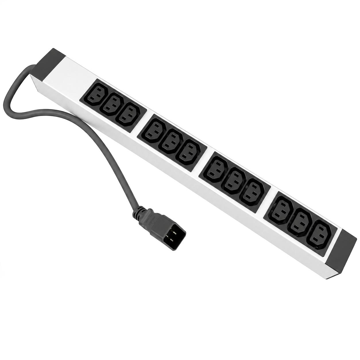 19 inch stikdoos - 12-vejs - Plenty