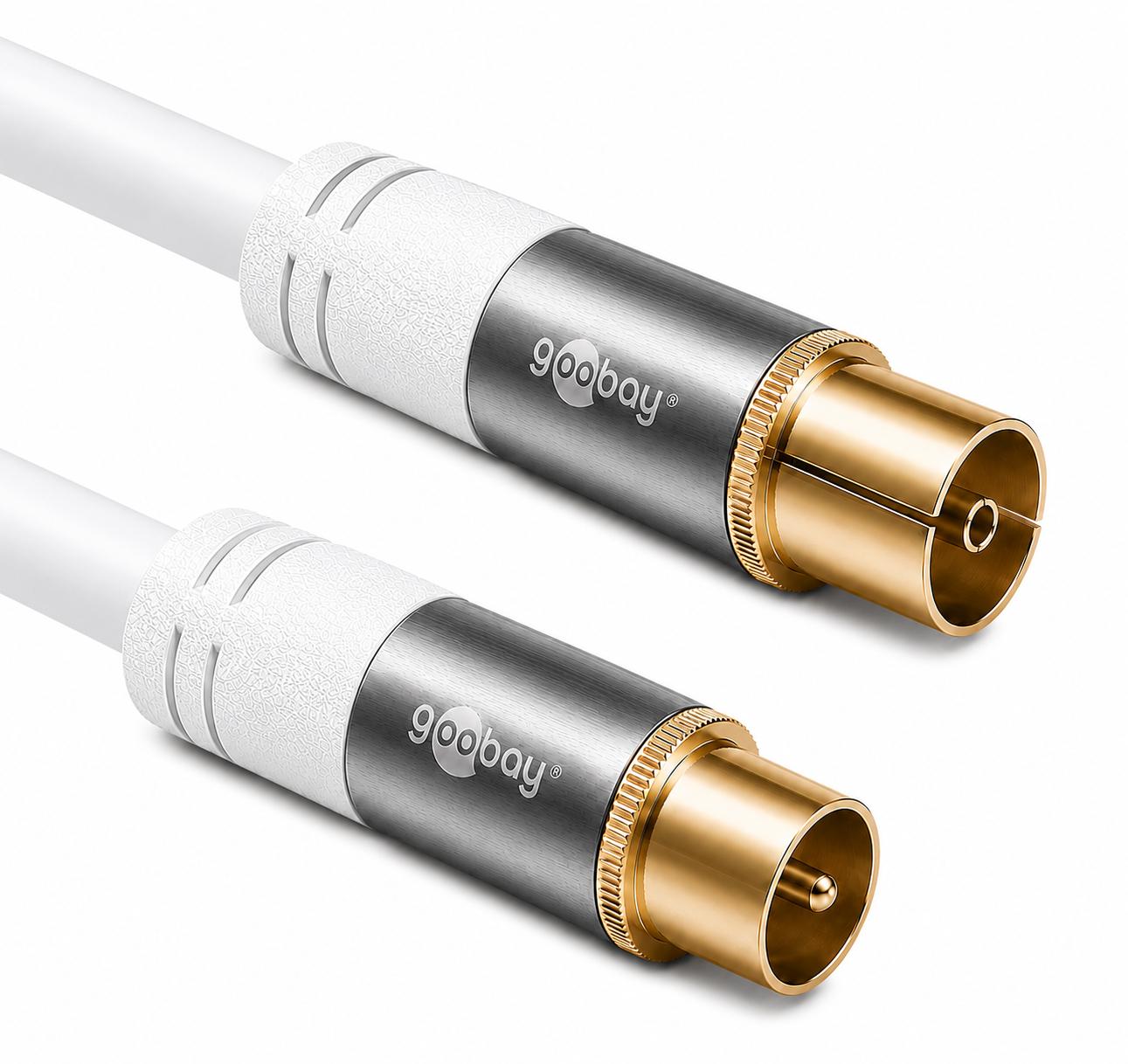 TV antennekabel (135 dB), 4x afskærmet forgyldt, Coaxial hun > Co