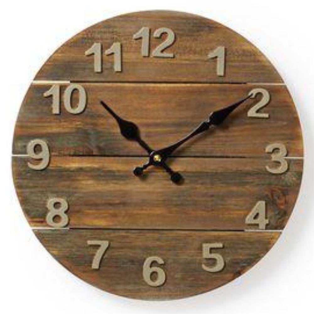Rundt vægur Diameter 30 cm Træ