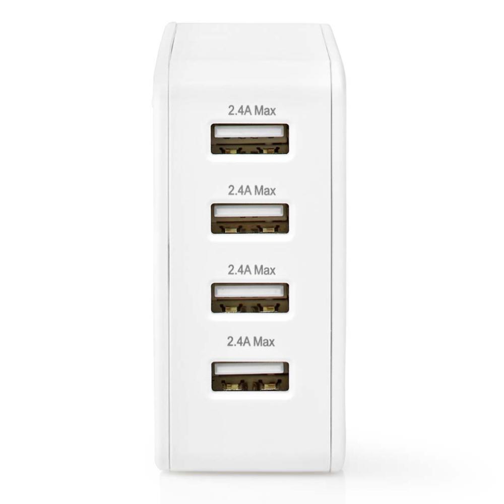 USB-oplader - 4 udgange - 4.800 mA