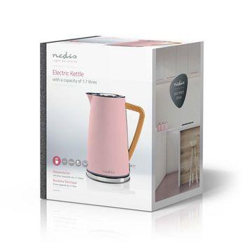 Elektrisk kedel 1,7 l Soft-touch Pink - Nedis