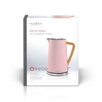 Elektrisk kedel 1,7 l Soft-touch Pink - Nedis