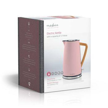 Elektrisk kedel 1,7 l Soft-touch Pink - Nedis