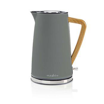 El-kedel 1,7 l Soft-touch Grå - Nedis