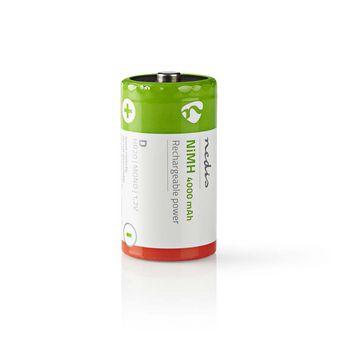 Genopladeligt NiMH-batteri D 1,2 V 4000 mAh 2 stk Blister - Nedis