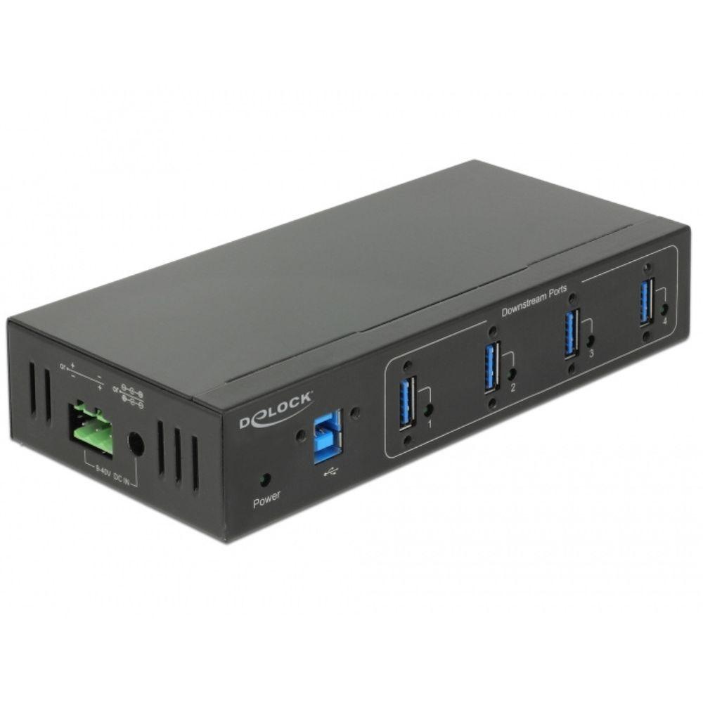 Ekstern industrielt hub - 4 porte - Delock
