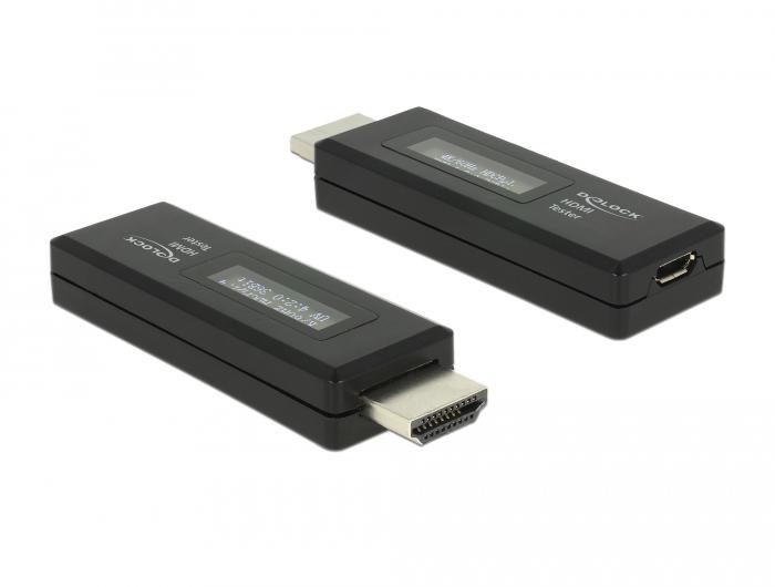Delock HDMI Tester til EDID information med OLED-display - Delock