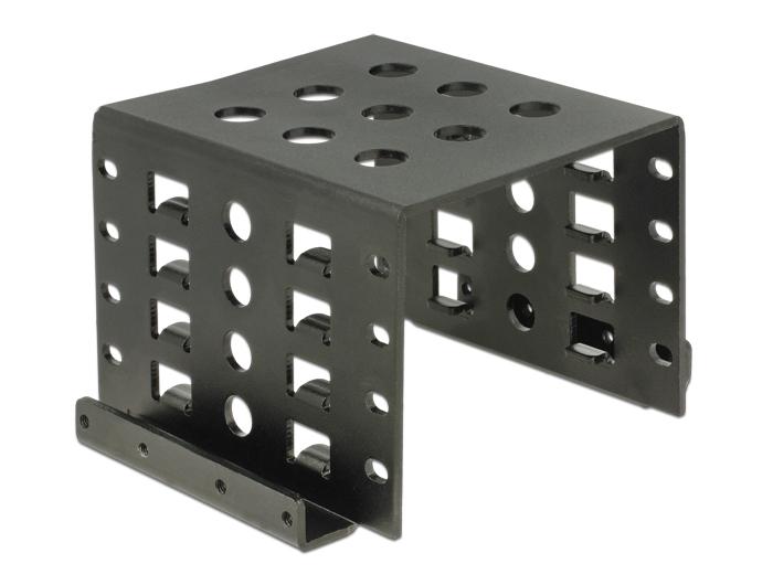 Delock Indbygningsramme 4 x 2,5″ til 3,5″ sort - Delock