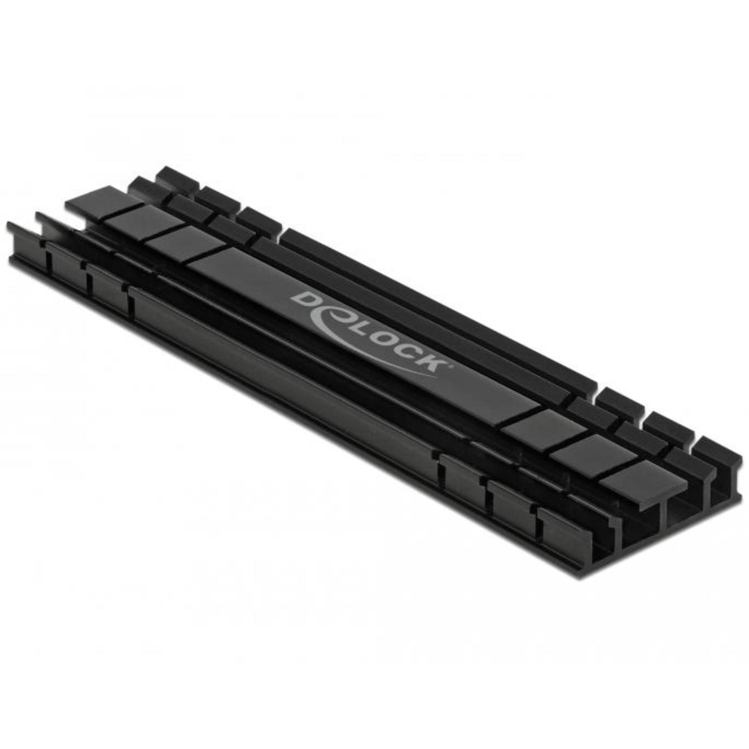 Delock Kølelegeme fladt 100 mm til M.2 modul sort - Delock