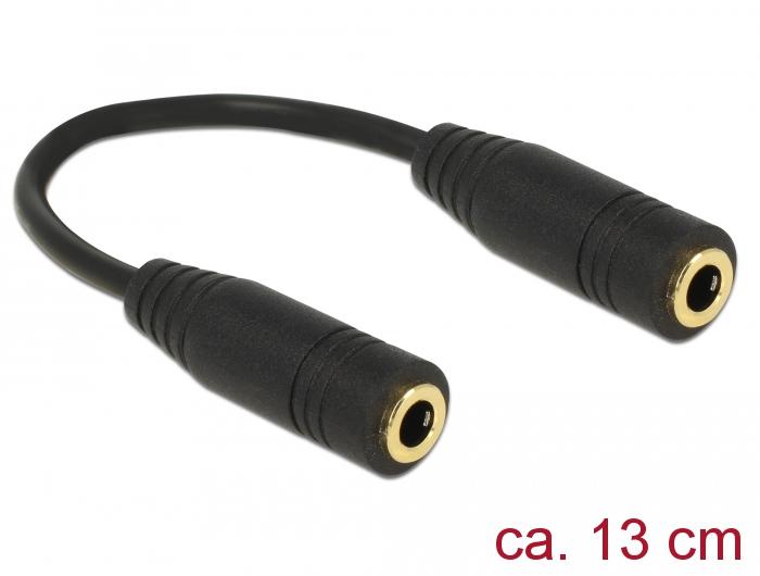 Delock Adapter Audio Jack 3,5 mm 4-polet stik > stik 13 cm