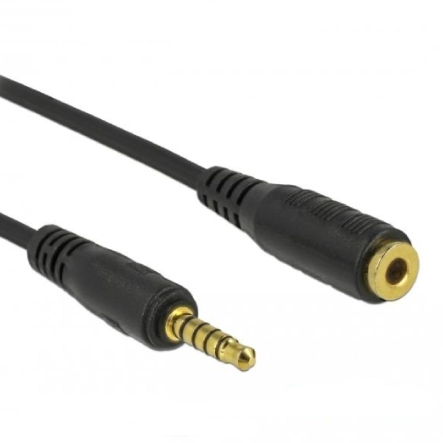 Delock Forlængerkabel Jack 3,5 mm 5-polet stik til hun 1 m sc - Delock