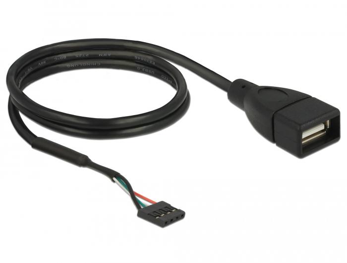 Delock Kabel USB 2.0 Intern stik til 1 x USB 2.0 Type-A stik 60 cm - Delock