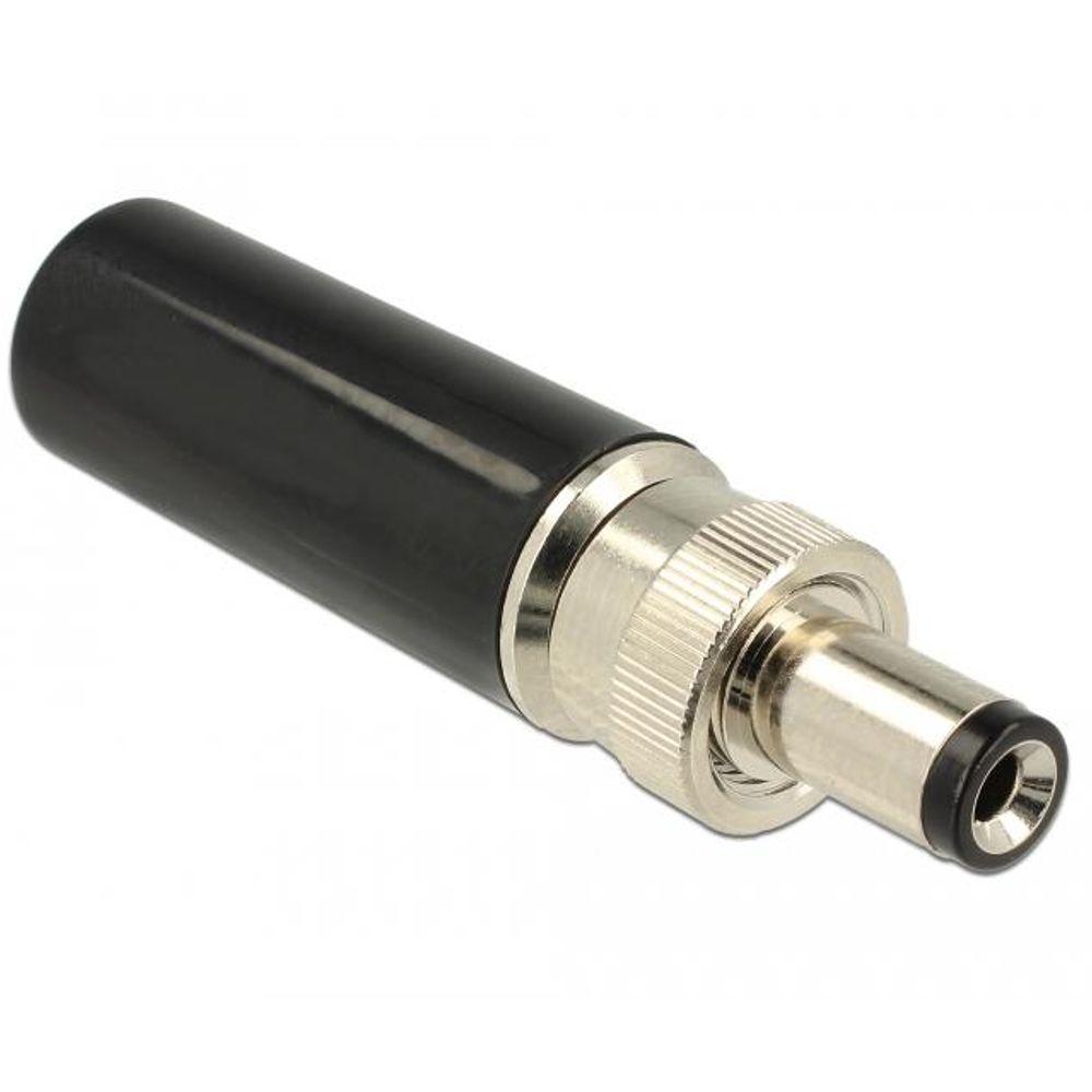 Delock-stik DC 5,5 x 2,1 mm med længde 9,5 mm hul stik