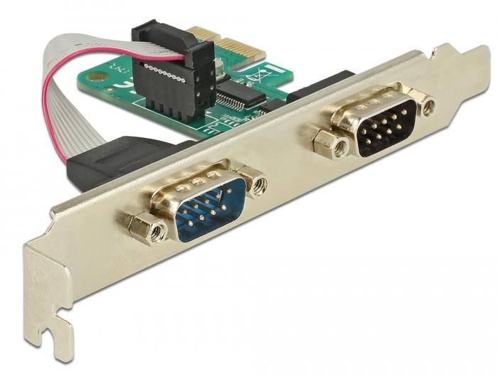 Delock PCI Express Kort > 2 x Seriell RS-232