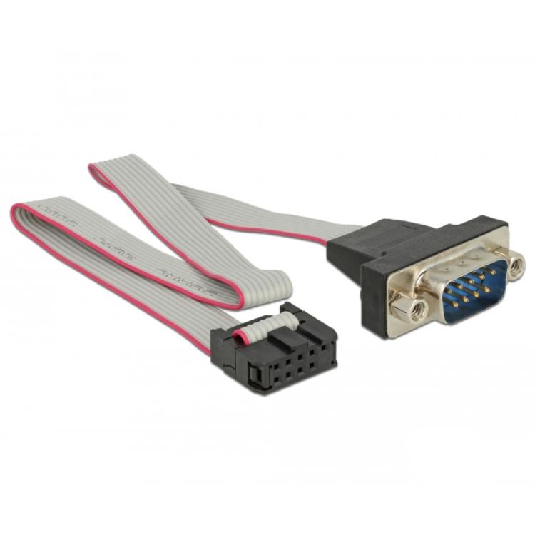 Delock-Kabel RS-232 seriell pin-bus til DB9-stik Belegning 1:1 - Delock