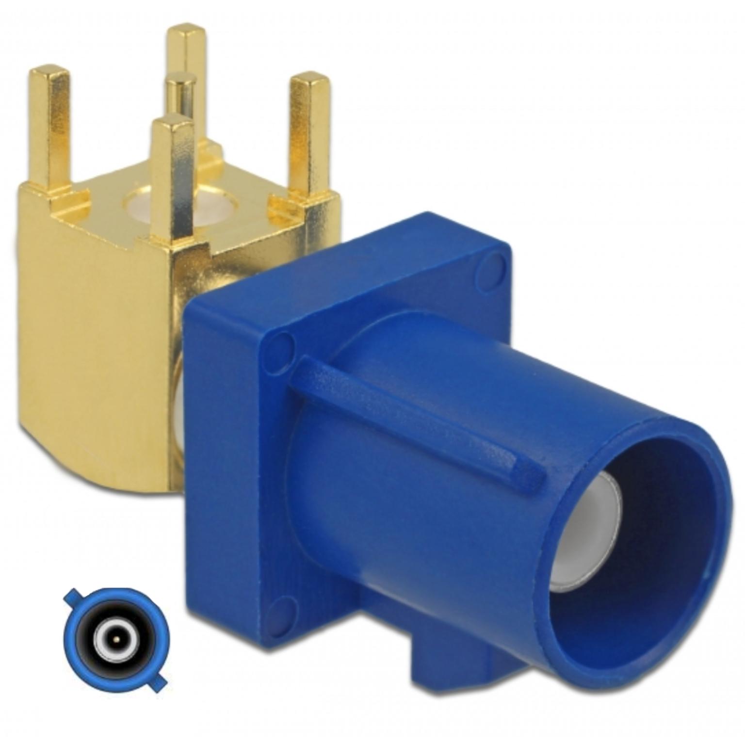 Vinklet fakra C PCB-stik - Delock