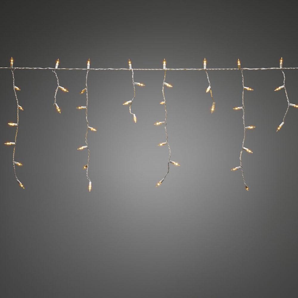 Istappelys - led-julelys udendørs og indendørs - 400 lysdioder - 1000x36 cm - ekstra varm hvid