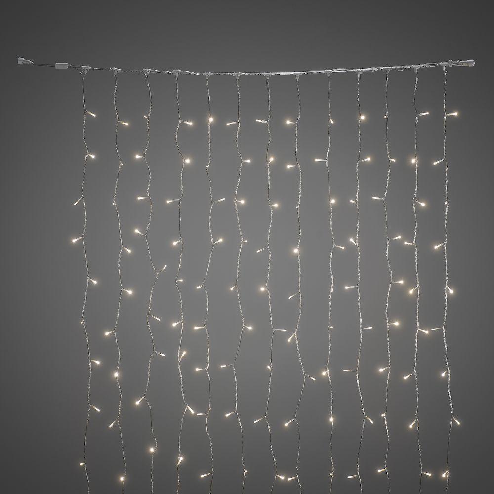 Lysgardin - led-julelys udendørs og indendørs - 208 lys - 1 meter - varm hvid