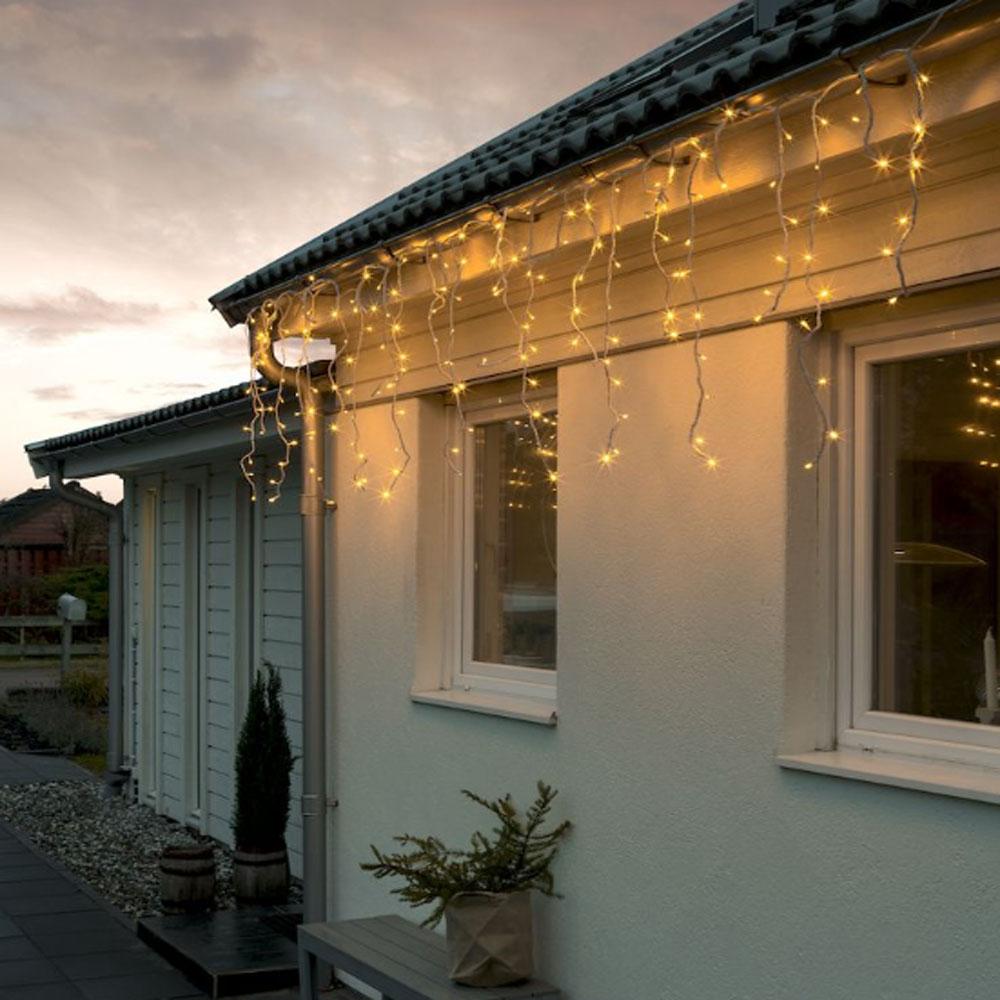 Lysgardin - led-julelys udendørs og indendørs - 100 lys - 2,4 meter - varm hvid