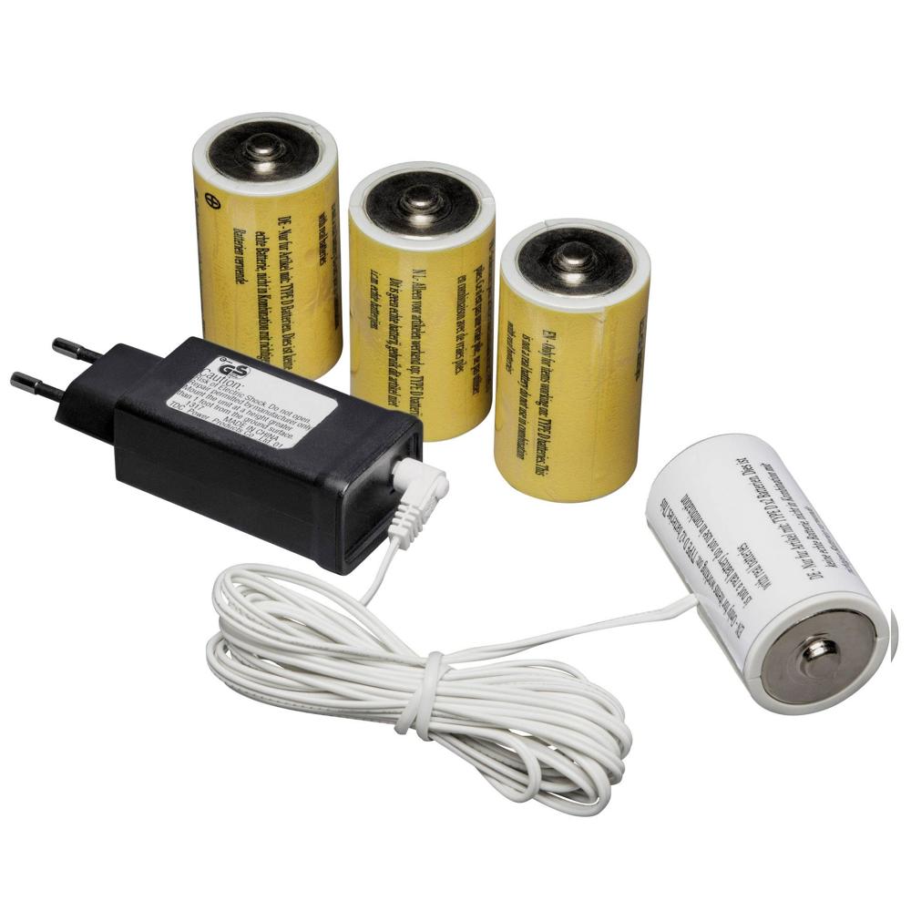 Batteriadapter - indendørs julelys - 3 meter - inkl. batteri og transformer