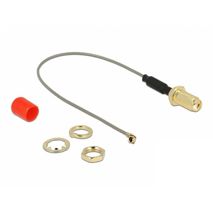 Delock Antennekabel SMA-stik til indbygning Ferritkerne > MHF / U.FL-LP-068