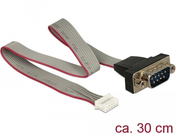 Delock Kabel seriell hun > 1 x DB9 stik 2 mm stiftafstand - Delock