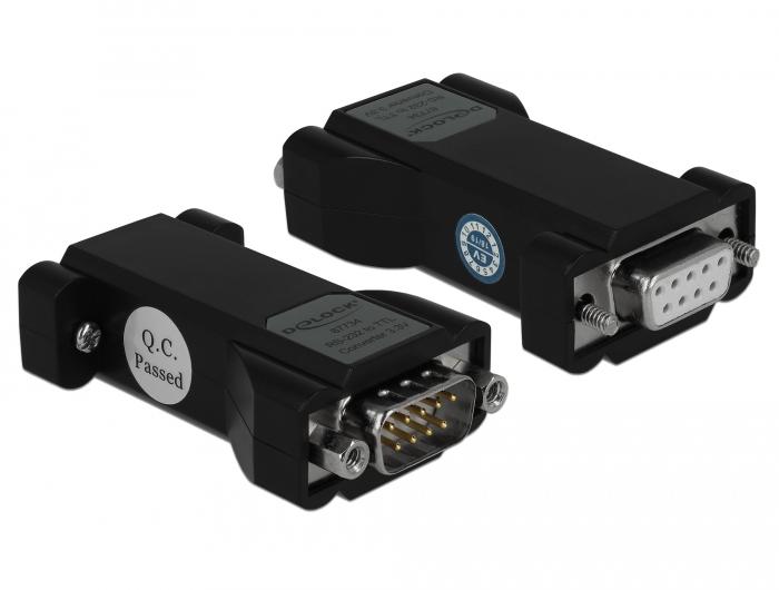 Delock Konverter 1 x seriell RS-232 DB9 hun til 1 x seriell L - Delock