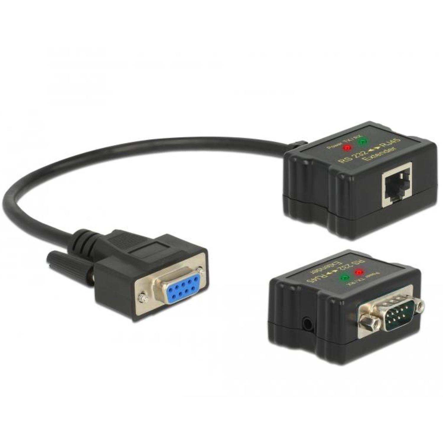 Delock Forlængerkabel RS-232 DB9 hun RJ45 til RS-232 DB9 han - Delock