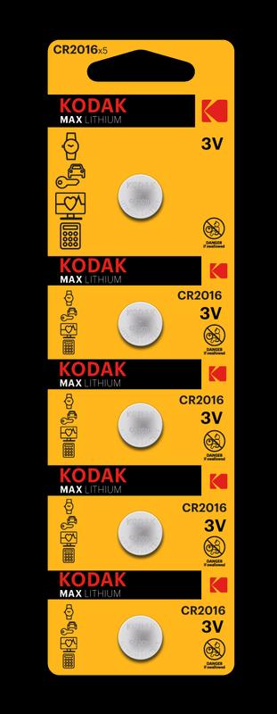 Kodak Max Lithium CR2016 Batteri Blister 5 - Kodak