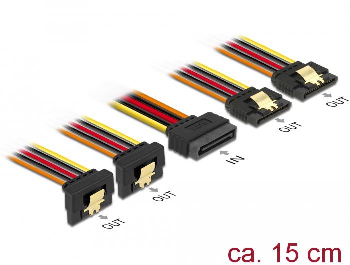 Delock Kabel SATA 15-Pin strømforsyning med Snap-In funktion > SAT - Delock