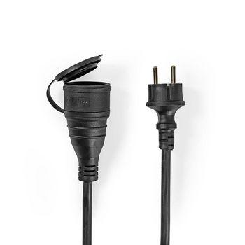 Forlængerkabel 20 m H05VV-F 3G1.5 IP44 Sort - Nedis