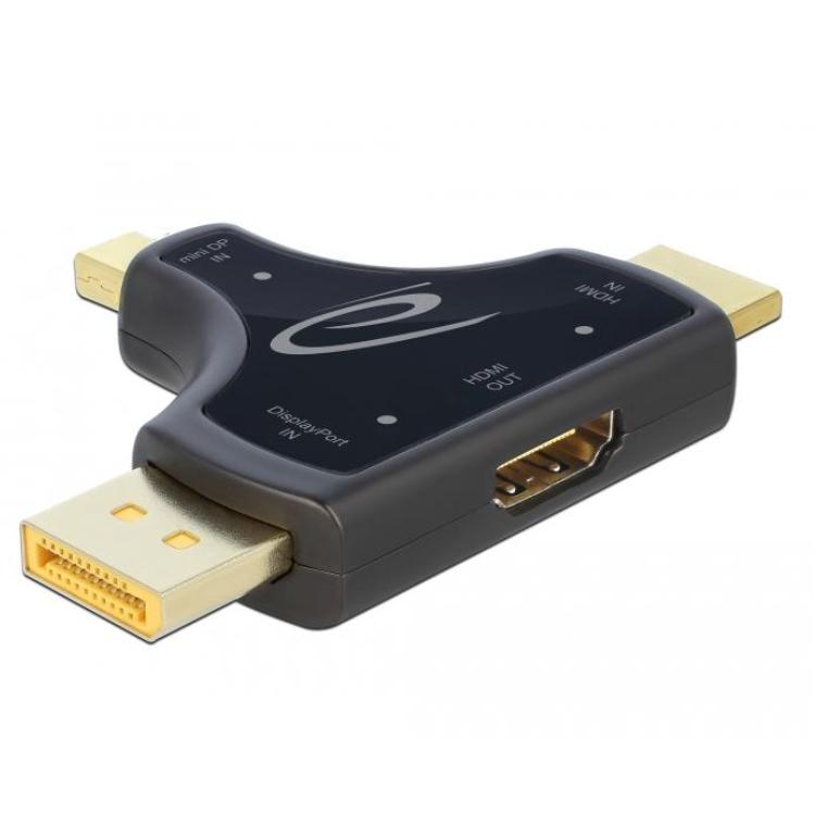 4K DisplayPort til multiport-adapter - Delock