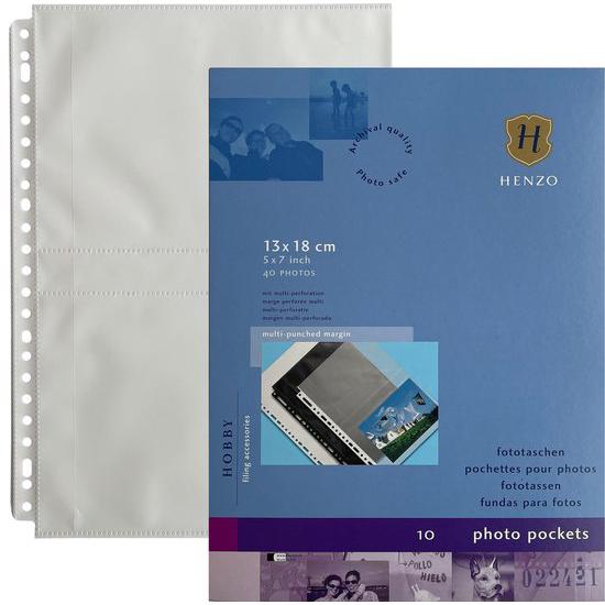 10Fotoark 13x18 hvid - Henzo
