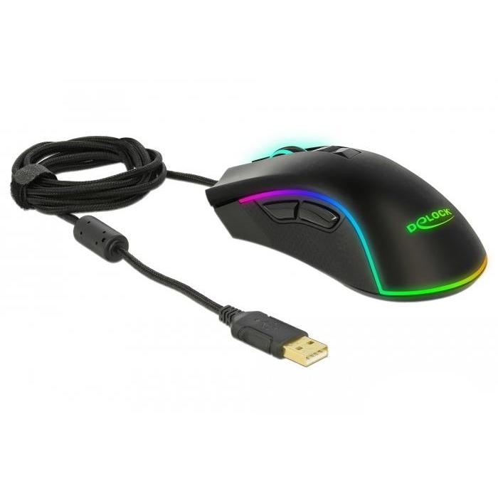Delock Optisk 7-knappers USB Gaming Mus - Højrehåndet - Delock