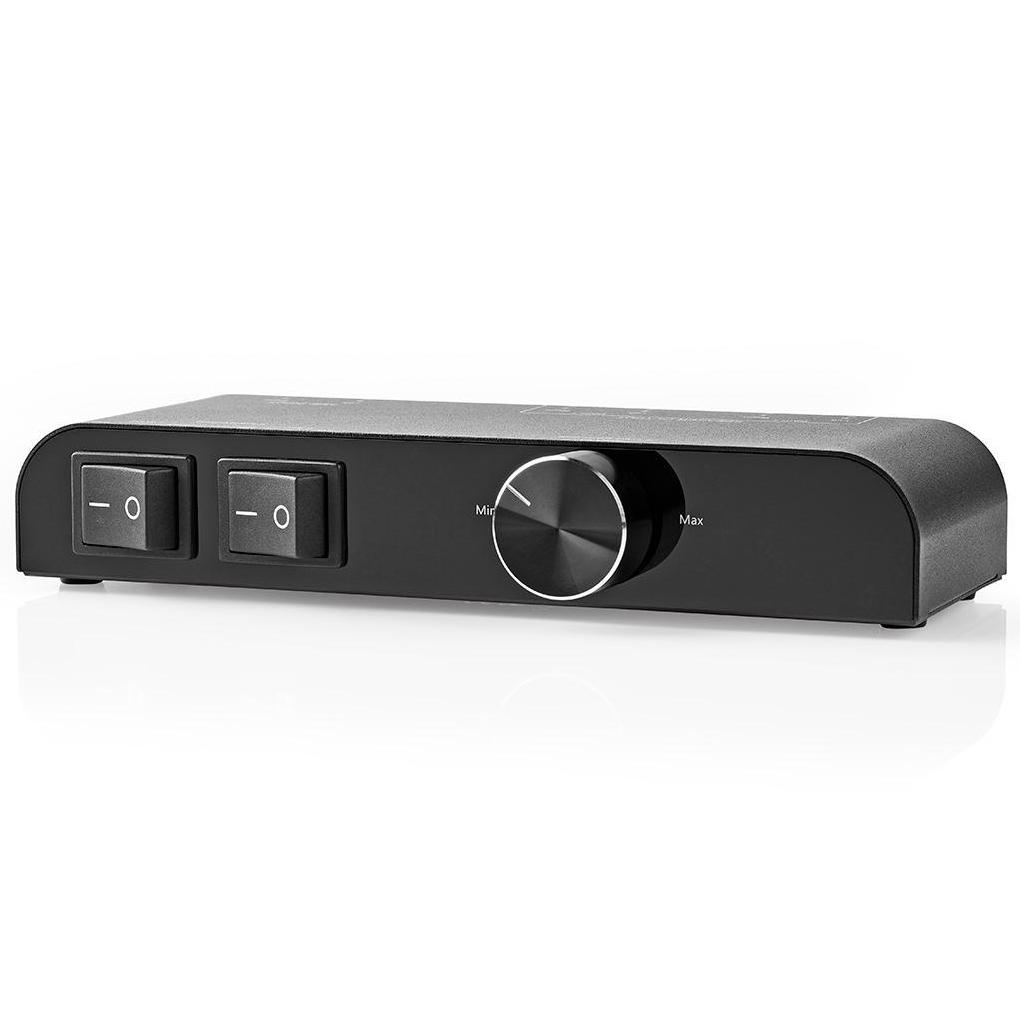 Højttalerkontakt 2 porte banan volumenkontrol sort - Nedis