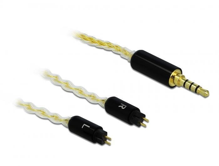Delock Audiokabel 3,5 mm 4-polet jack til 2 x 2-polet stik 1,25 m - Delock