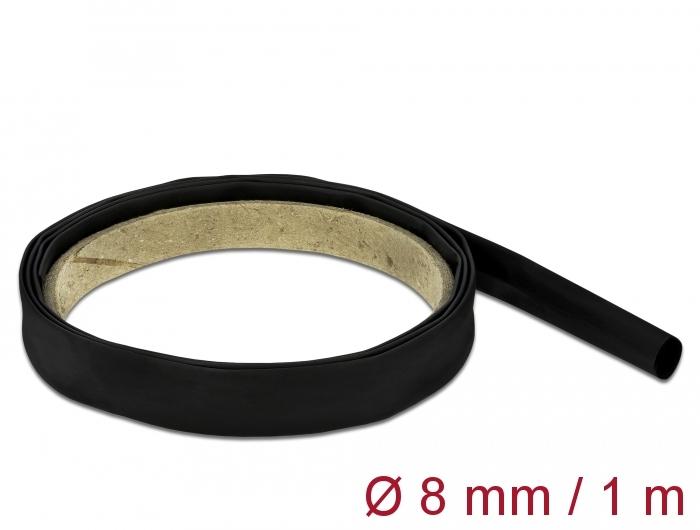 Delock Varmeskridningsrør 1 m x 8 mm sort - Delock