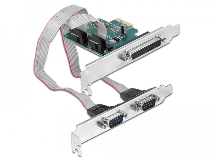 Delock PCI Express kort til 2 x seriell RS-232 + 1 x parallel IEEE - Delock
