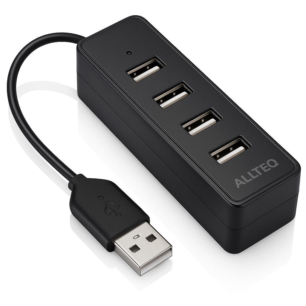 USB-hub 4-porte USB 2.0 Sort