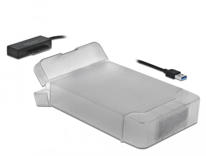 Delock USB Type-A til SATA konverter med 3,5″ beskyttelseshætte - Delock